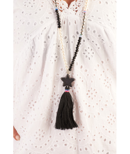 collier pompon etoile