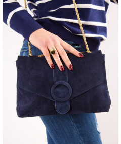 sac cuir marine