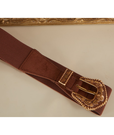 ceinture marron boucle western