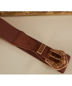 ceinture marron boucle western