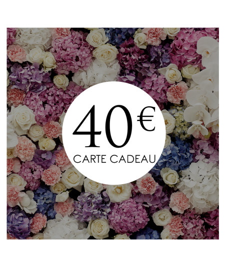 carte cadeau 40€ la boutique de lilie idées cadeaux