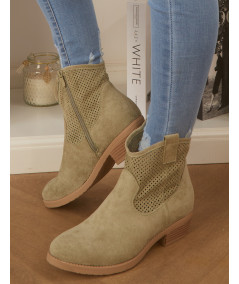 bottines vert d'eau