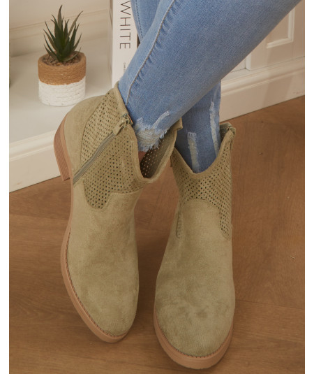 bottines vert d'eau