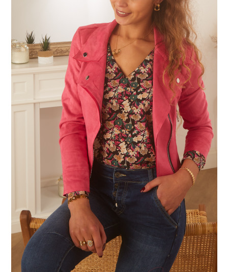 fushia suede perfecto