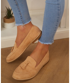 taupe moccasins