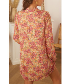 robe rose motif bohème