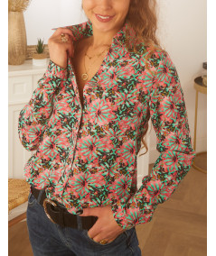 chemise rose motif