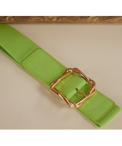 ceinture verte boucle dorée carrée