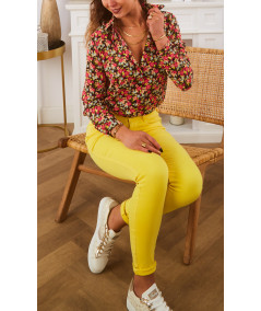 yellow cotton jeans