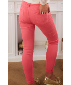 pink cotton jeans