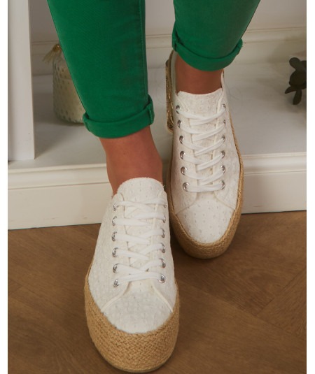 white espadrilles