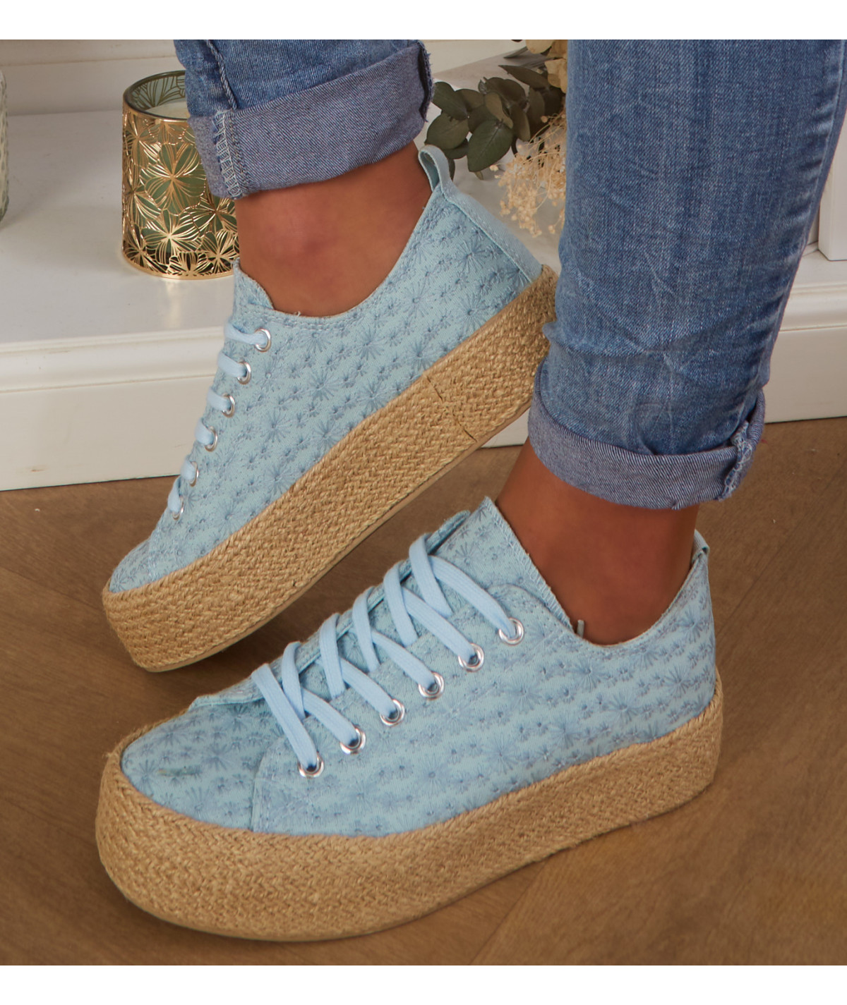 espadrilles bleu ciel