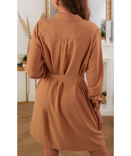 robe camel ceinture