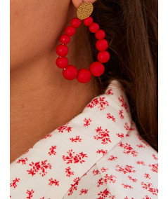 boucles d'oreilles rouges