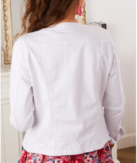 white denim jacket