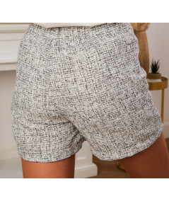 short bouton noir chiné