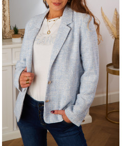 blue tweed jacket