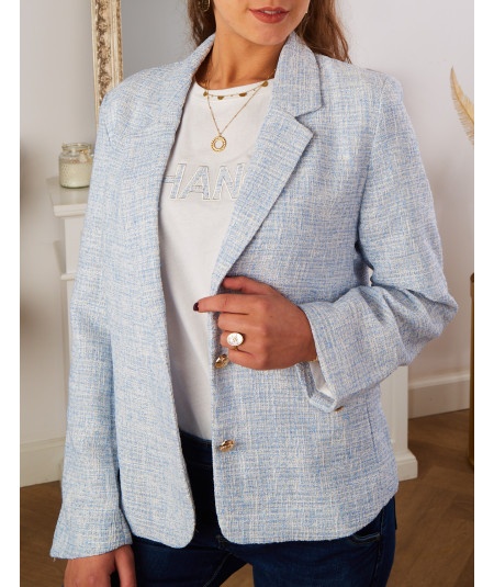 blue tweed jacket