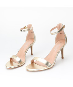 golden sandals with heels