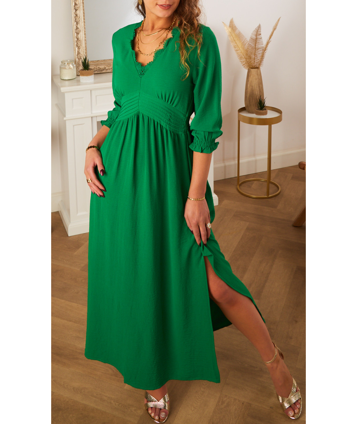 robe longue verte