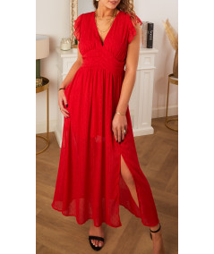 robe longue rouge