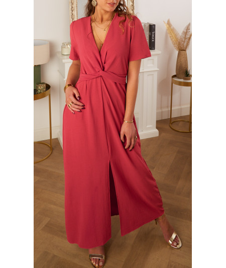 robe longue framboise