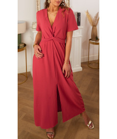 robe longue framboise