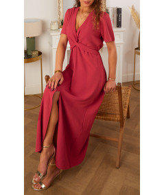 robe longue framboise