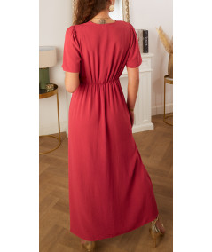 robe longue framboise