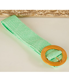 ceinture verte boucle dorée