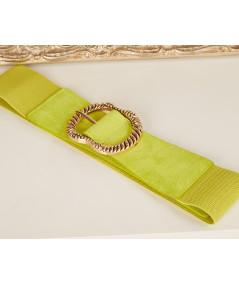 ceinture verte boucle dorée