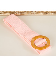 ceinture rose boucle dorée