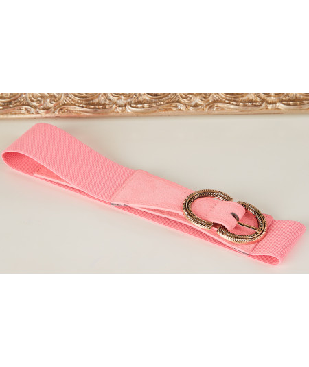 ceinture rose boucle dorée