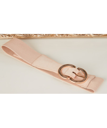 ceinture beige boucle dorée