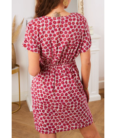 red floral dress with heart-shaped cover