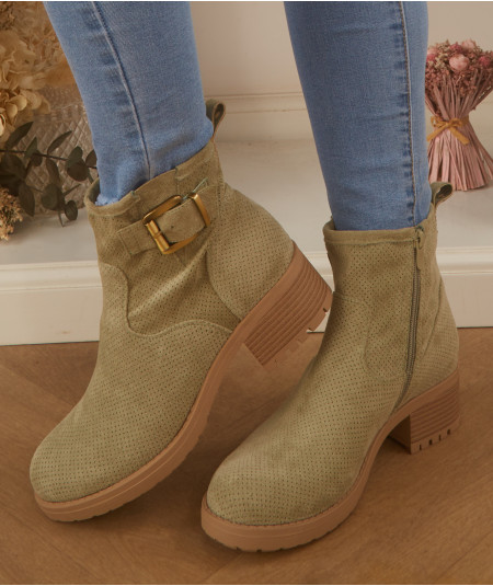 bottines vert d'eau