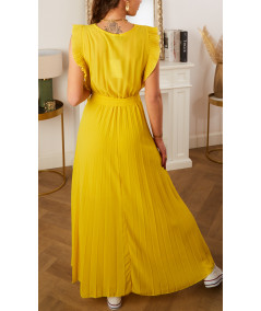 robe longue ceinture jaune