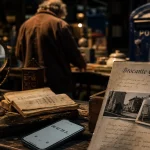 Brocanteurs Gironde : brocanteur examine antiquités pour vide-maison ou débarras