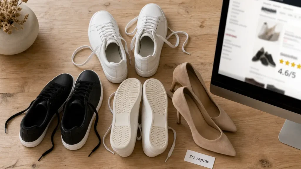 Amazon chaussures femme : comparer avis, prix barrés et livraison sans se tromper