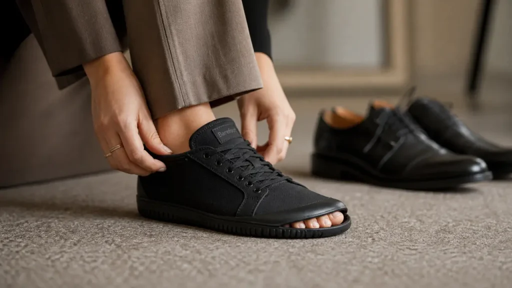 Chaussures barefoot femme : marcher 8 heures sans comprimer ses orteils
