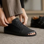 Chaussures barefoot femme : toe box large, semelle fine, orteils libres