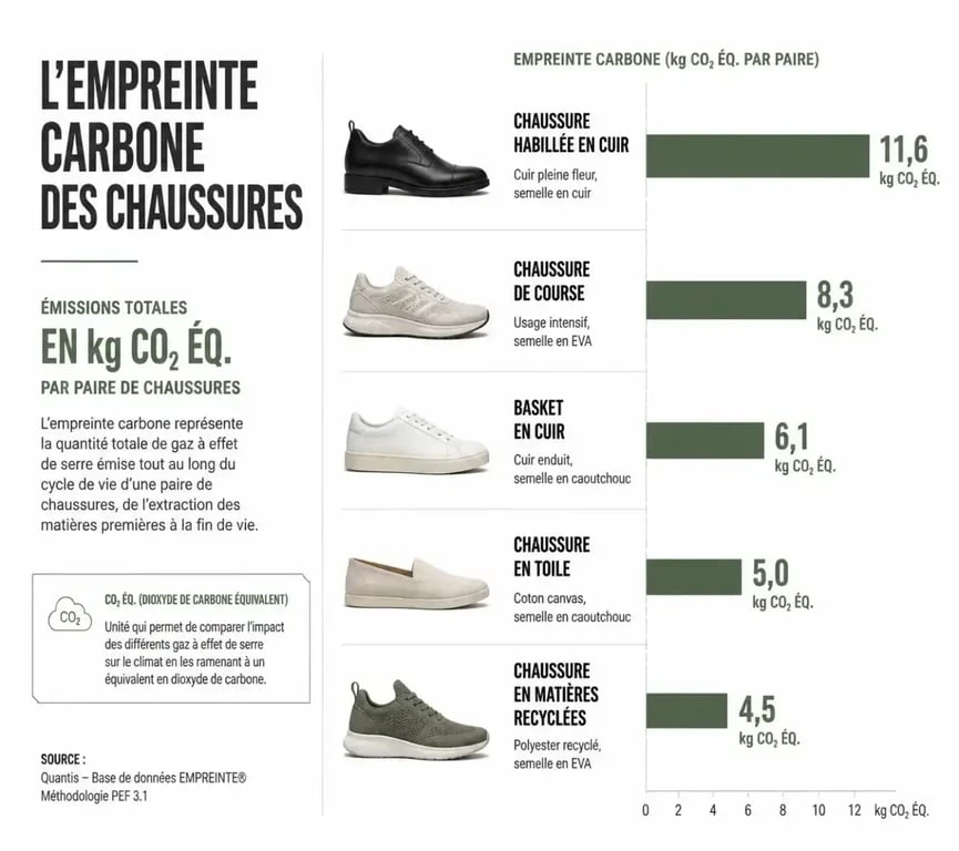 Engagement environnemental et empreinte carbone des chaussures TBS femme
