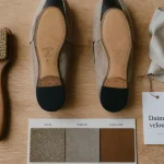 Matière daim : daim, nubuck et cuir velours visibles et entretien au brossage
