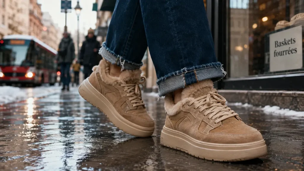 Baskets fourrées femme : chaleur, maintien et style au quotidien