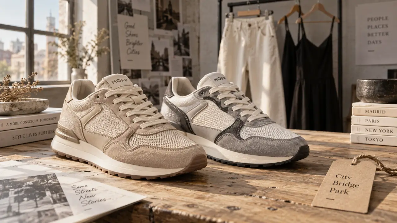Baskets HOFF femme City Bridge Park : cuir et texture