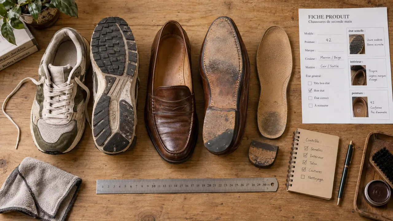 Chaussures seconde main : contrôle état, hygiène et pointure