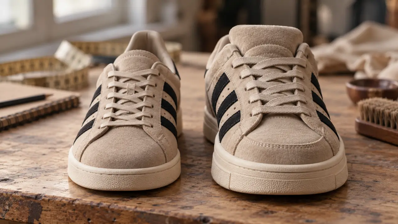Chaussures campus : comparaison devant-pied et semelle pour confort