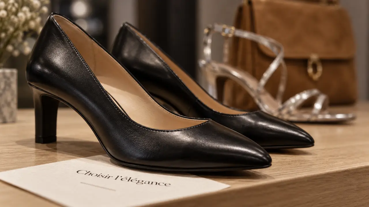 Chaussures classe pour femme élégantes et confort : escarpins noirs