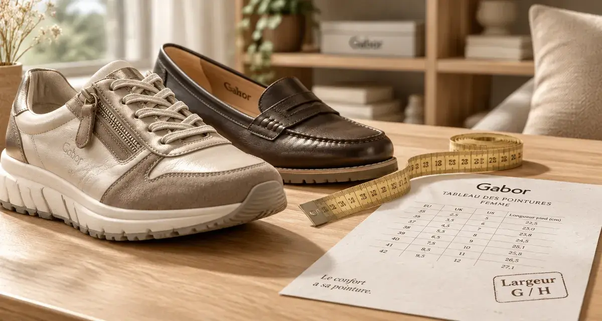 Gabor chaussures femme : largeur G / H et confort selon usage
