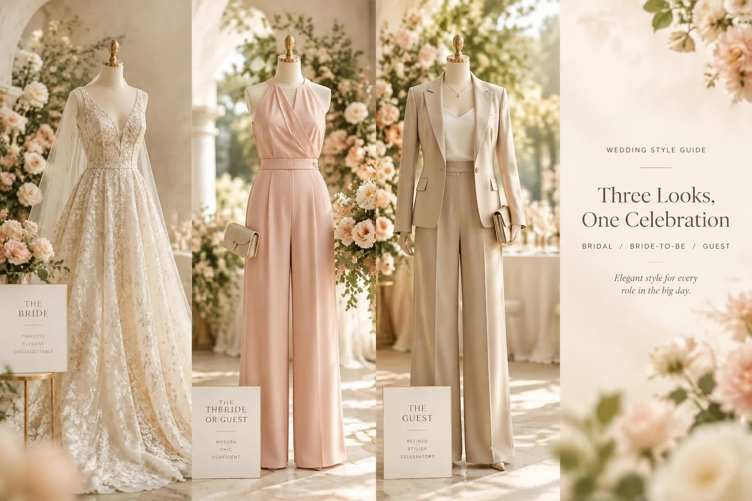 Tenue de mariage : robe, combinaison ou tailleur
